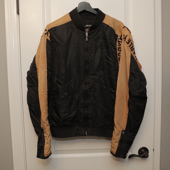 Vintage Harley Davidson Black Orange Jacket - Picture 1 of 5